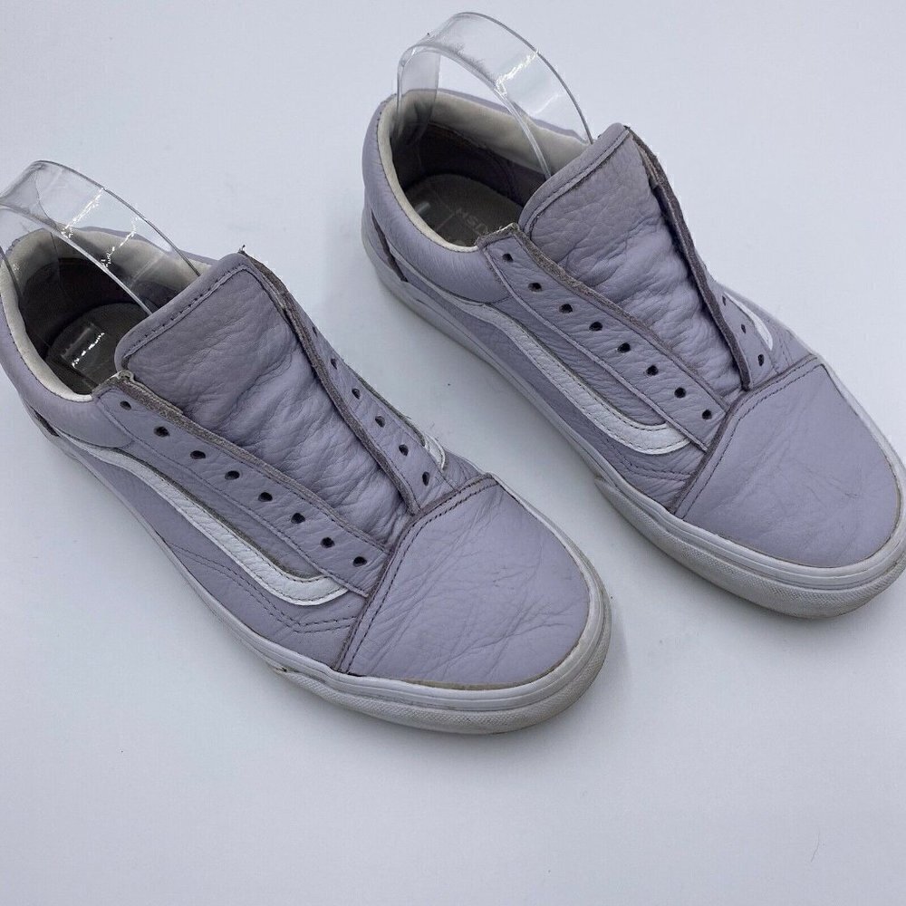 Vans Low Top Leather Sneakers Women’s 8 Men’s 6.5 Purple